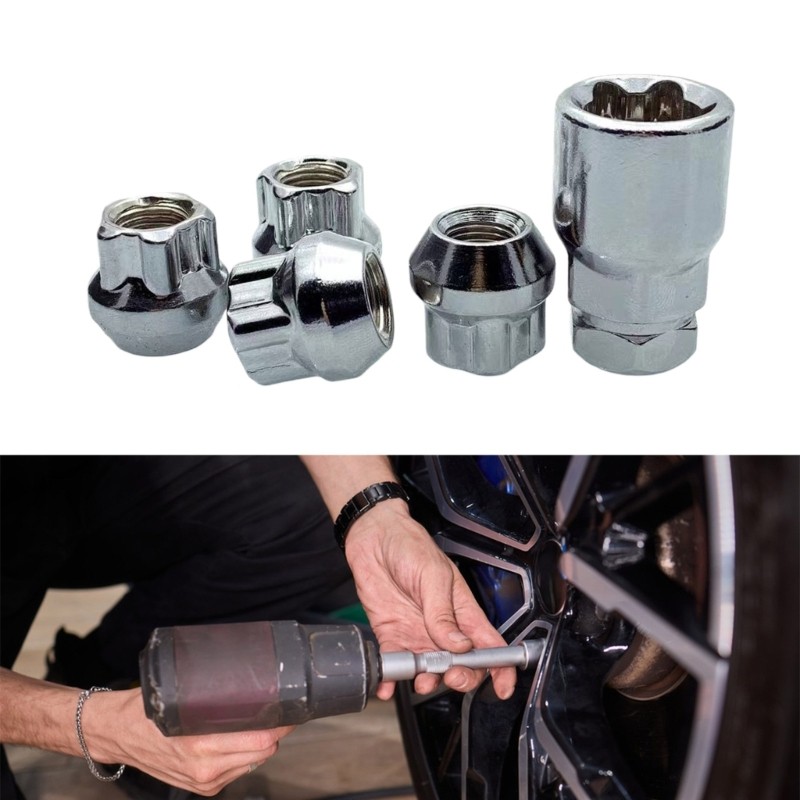 Car Wheel Lock Lug Nuts M12x1.5 M12X1.25 Tire Wheel Lock Anti Theft Screw Lug