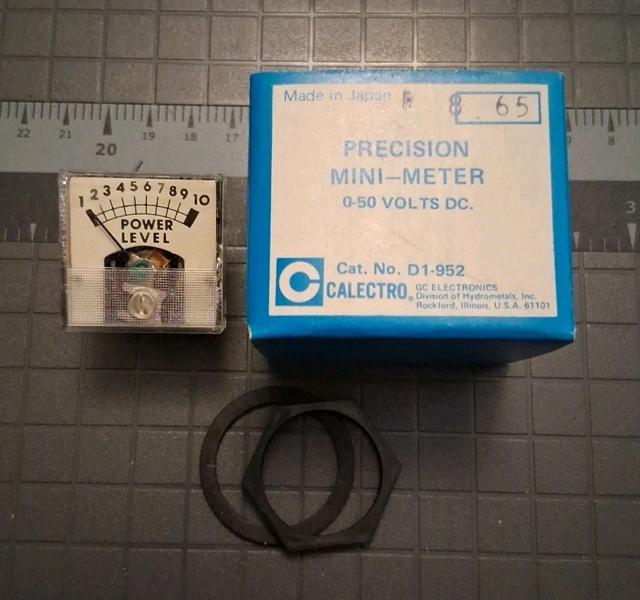 Calectro D1-952 0-50 Volt DC Mini meter GC Electronics