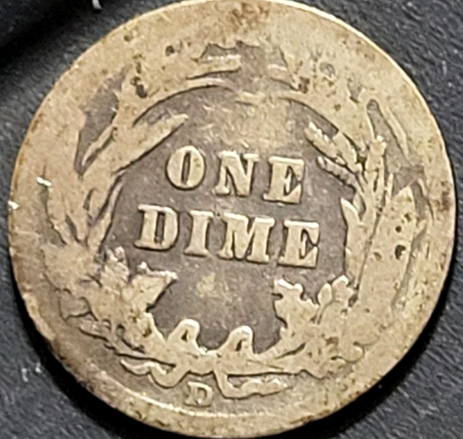 1911 D Barber Dime Free Shipping