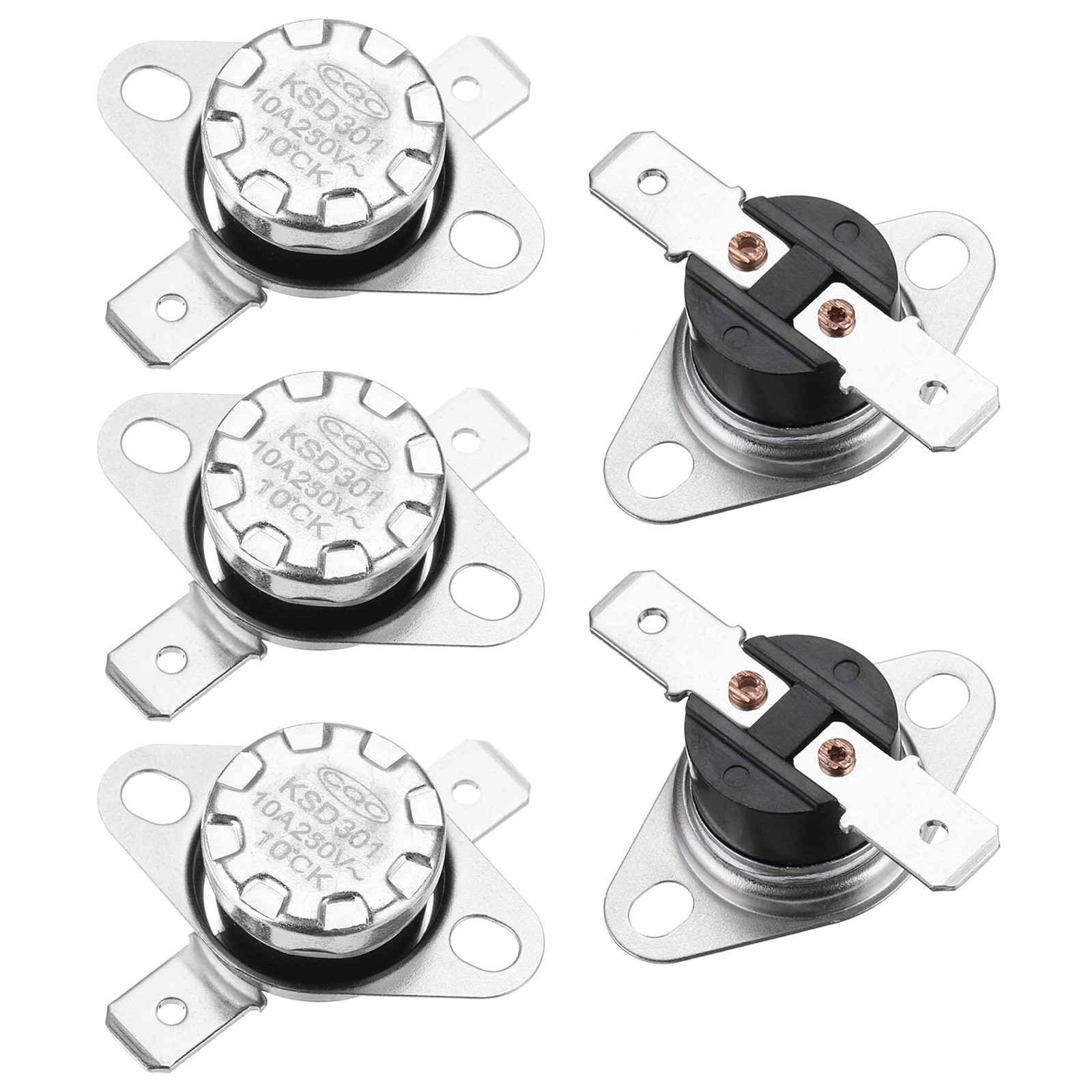 Temperature Control Switch , Thermostat , KSD301 10°C , 10A , N.O 5pcs