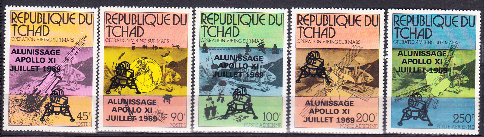 W CHAD 0379-380+C240-C242 (B) APOLLO XI ON VIKING ON MARS