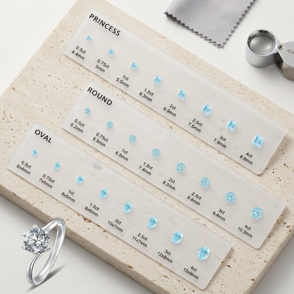3pcs Sizer Tool, Gauge Chart Tool Comparison Card