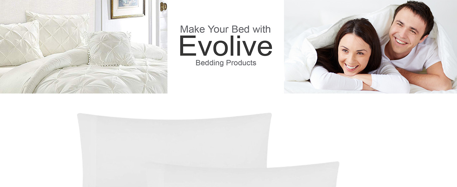 Evolive Ultra Soft Brushed Microfiber Standard Size 20"x30" Pillowcases Pair Set