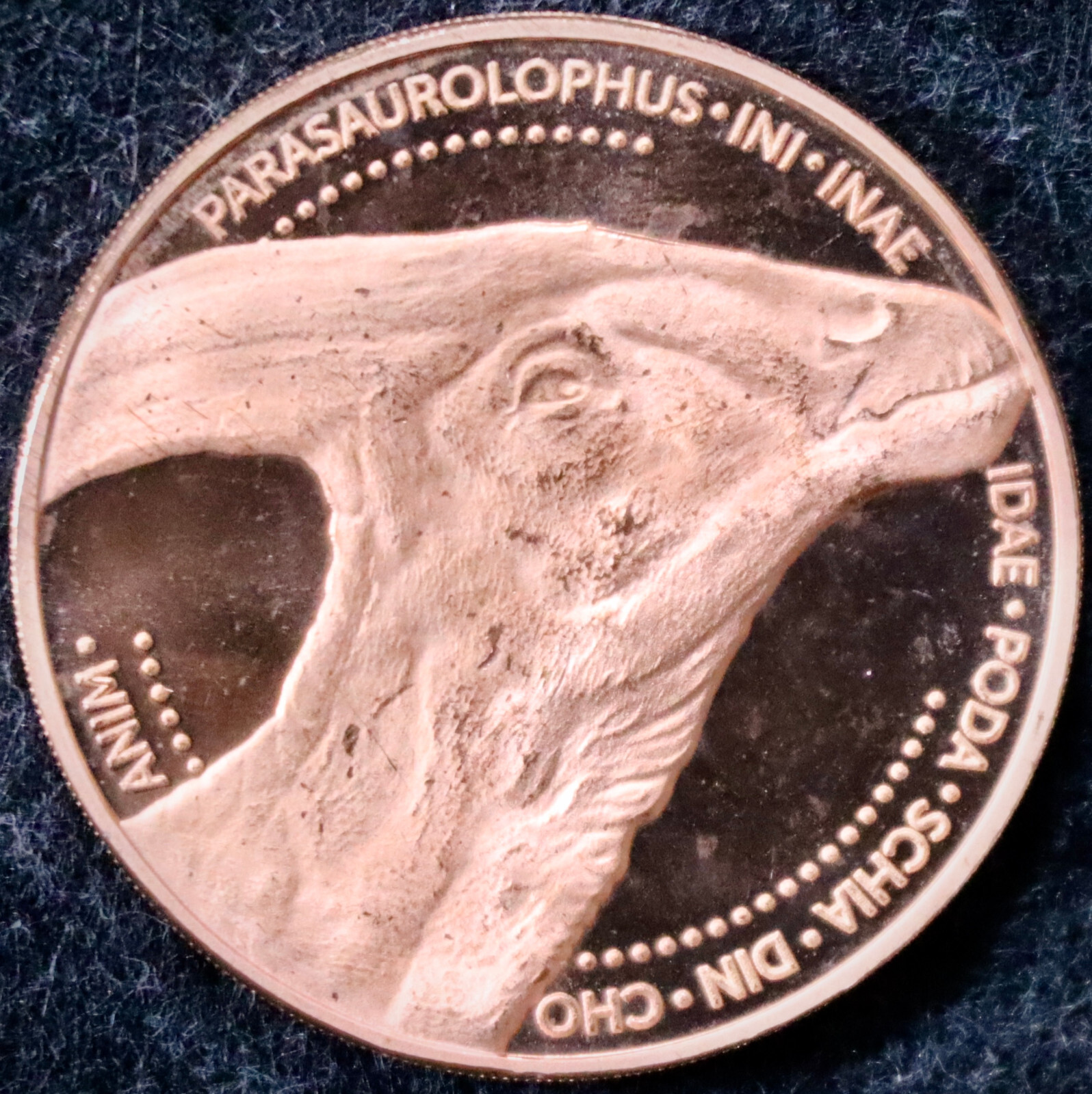 1 oz Parasaurolophus: The Lost World Collection .999 Fine Copper Round BU