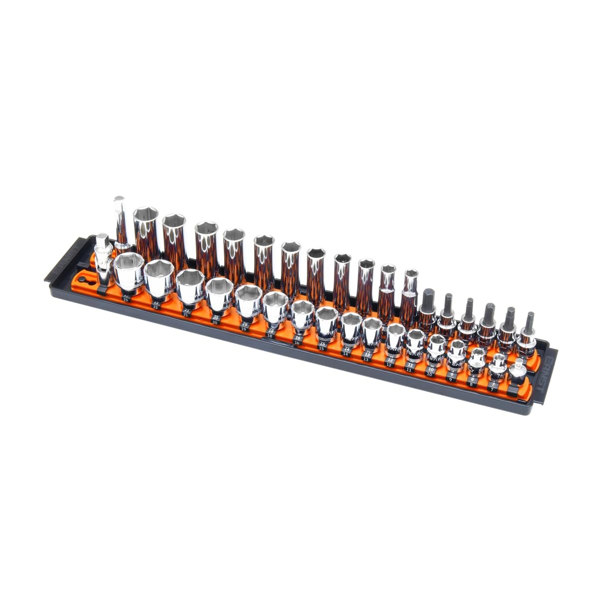 8486 Socket Boss, Premium 2-Rail, 3/8 Inch-Drive Socket Organizer, 18-Inch, O...