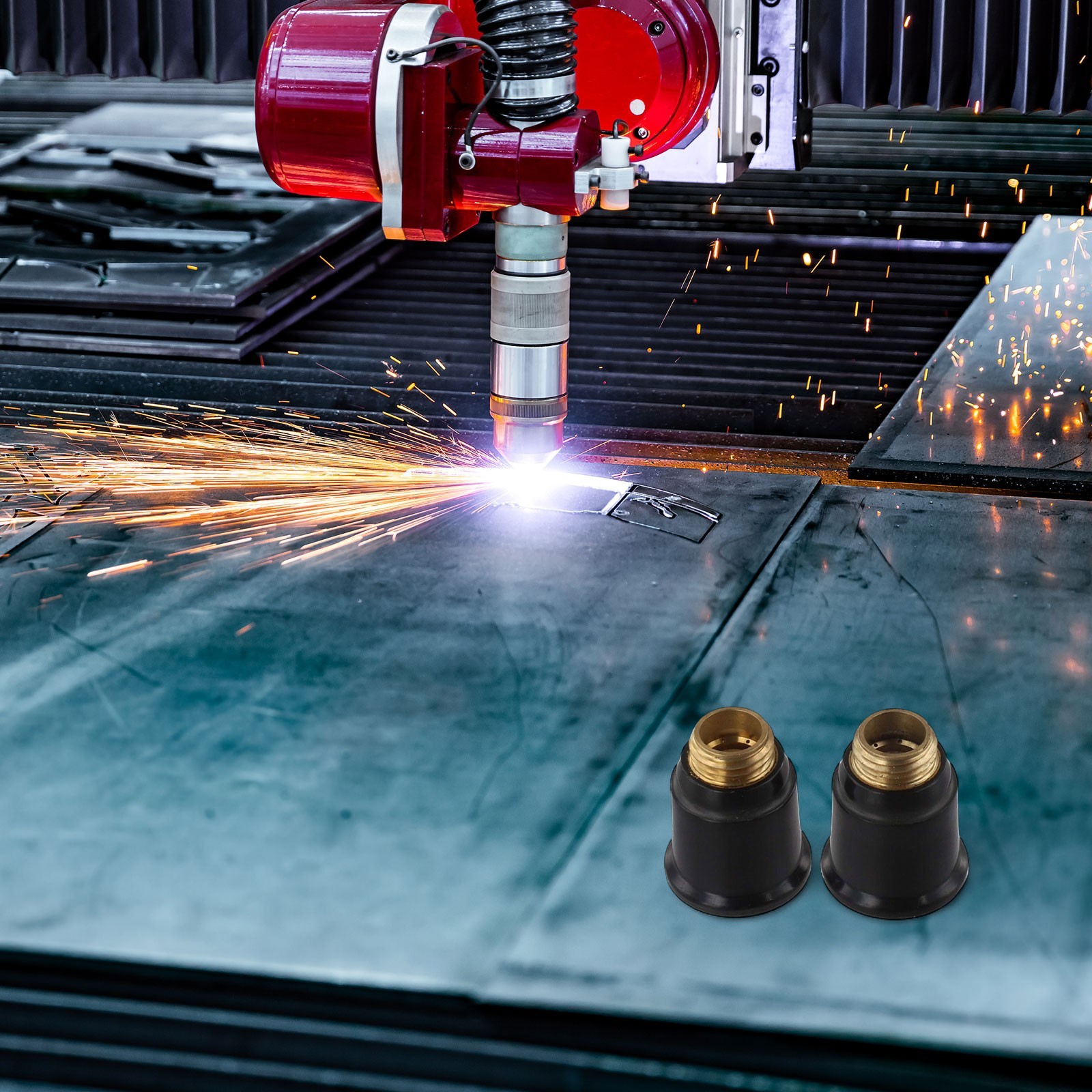 For S75 Torch Nozzle Shield Cap 2pcs Plasma Cutting Accessory Model PC0114