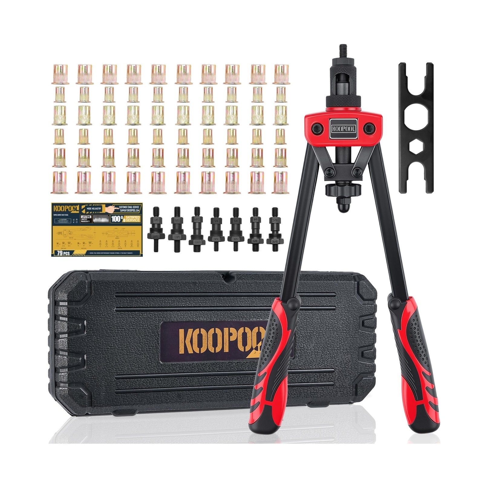 KOOPOOL 14" Rivet Nut Tool Kit, Heavy-Duty Rivnut/Nutsert Tool ... FAST USA SHIP