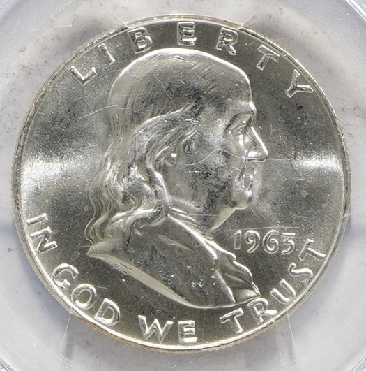 1963-D Franklin Silver Half Dollar PCGS MS64
