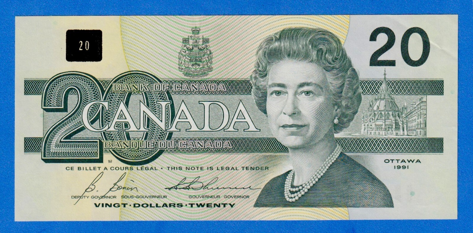 Canada $20 1991 BC-58bA-i /  P-97b QE II aUNC Replacement Note AIX2505762