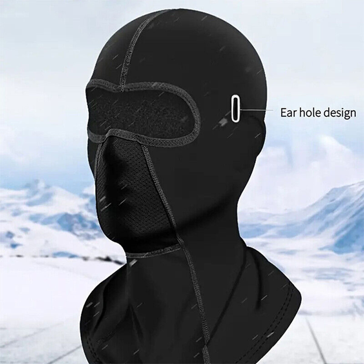 2PCS Full Face Mask Balaclava Ski Windproof Neck Warm For Winter Cold Weather