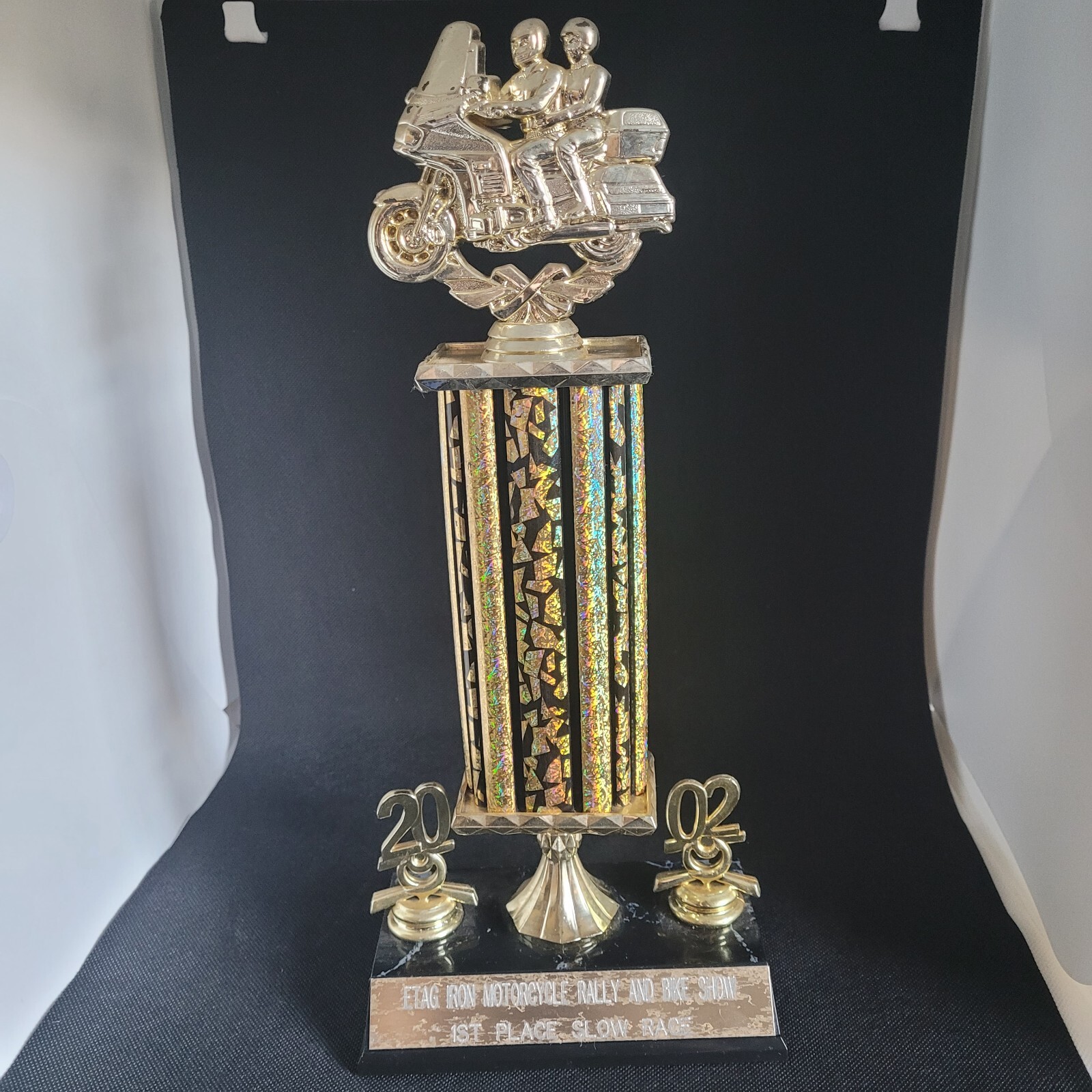 Motorcycle Trophy. ETAG Rally Bike Show. 1st Place Slow Race. 2002.