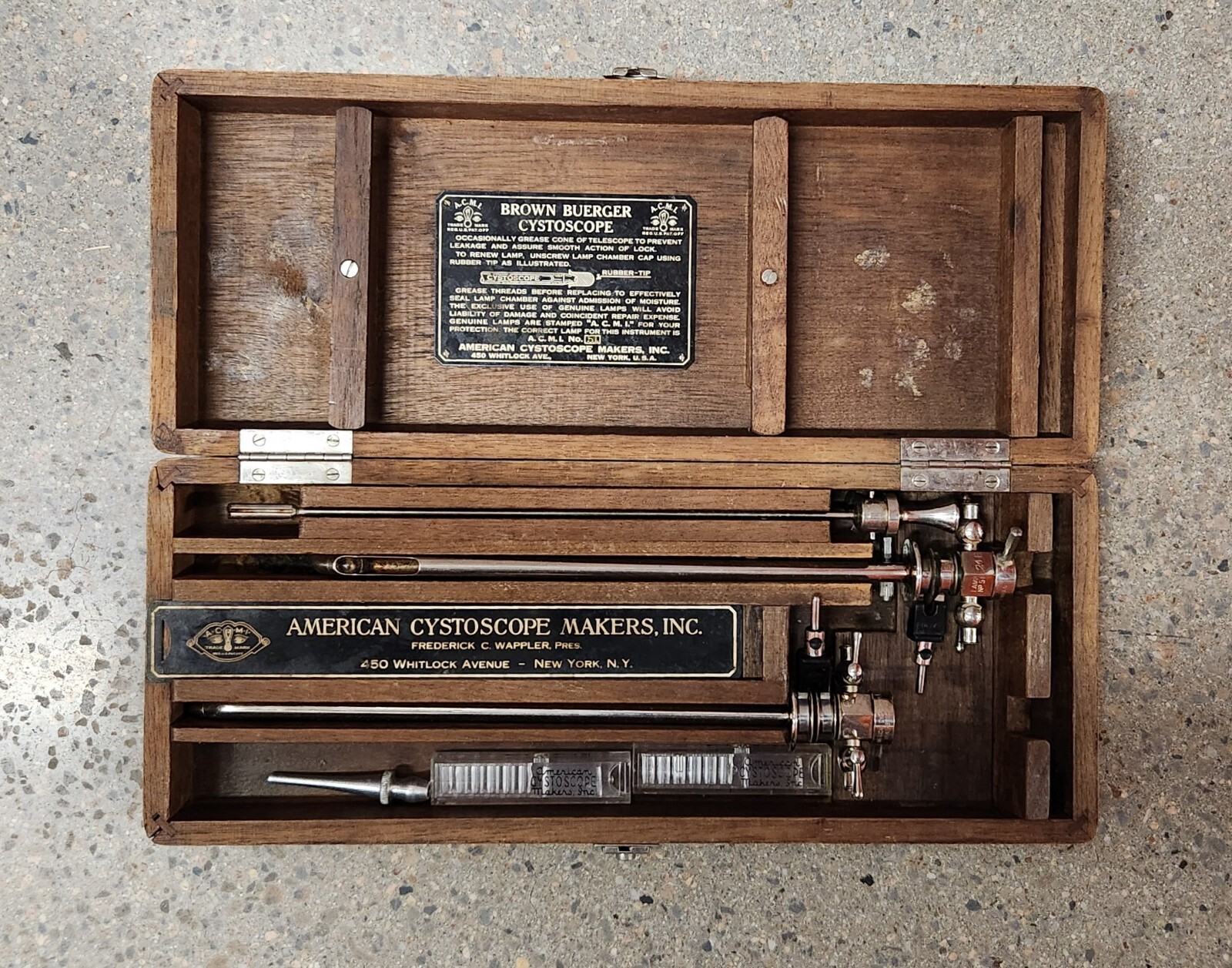 Vintage WAPPLER American Cystoscope Makers Brown Buerger Cystoscope w...
