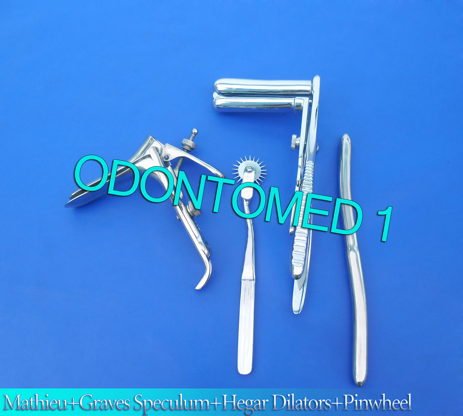 Mathieu Speculum+ Hegar Dilator +Pinwheel & Graves Speculum Medium