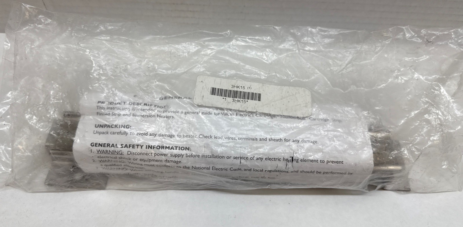 VULCAN E-OSF-1510-200A Low Profile Enclosure Heater,200W,120V 3HK15