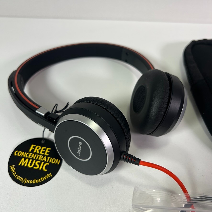 Jabra Evolve 40 ENC010 Wired Stereo Headset with USB Controller & Case - Black