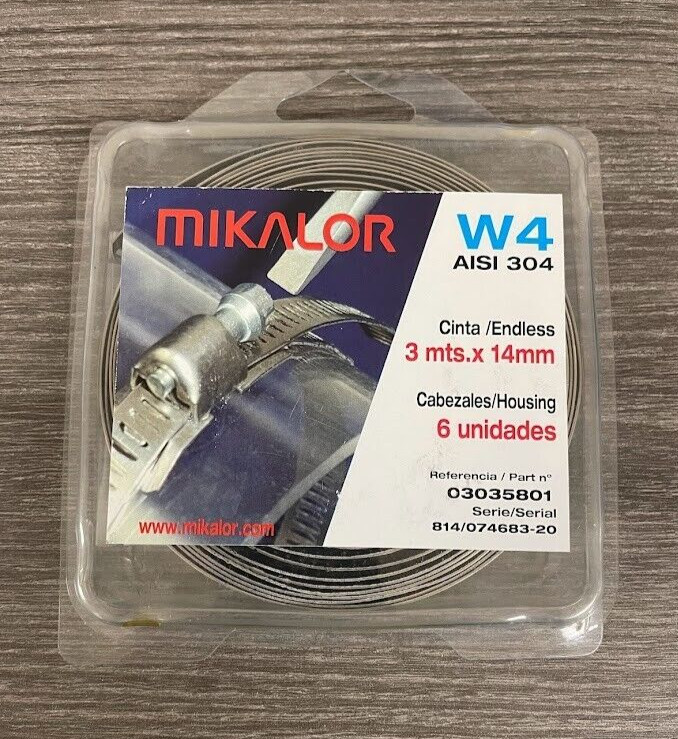 14 mm HOSE REPAIR KIT W4 AISI 304 6 HOUSING 3 mts.X 14 mm 03035801 814/074683-20