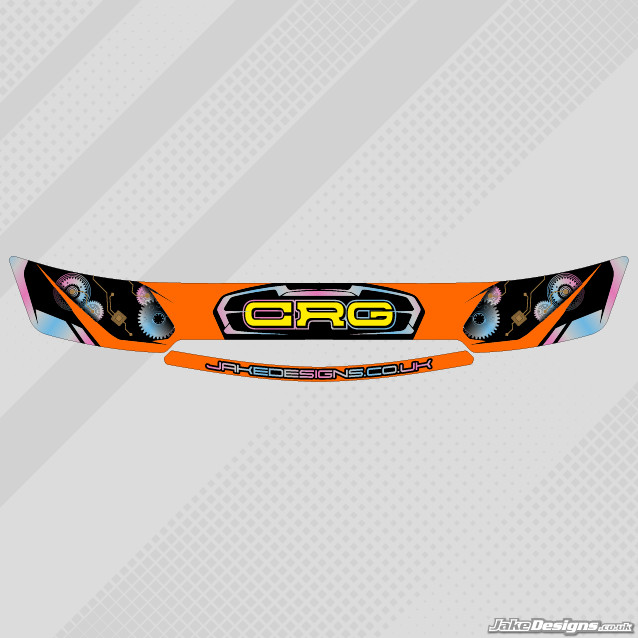 CRG 2018 STYLE HELMET VISOR STICKERS/STRIPS - KARTING