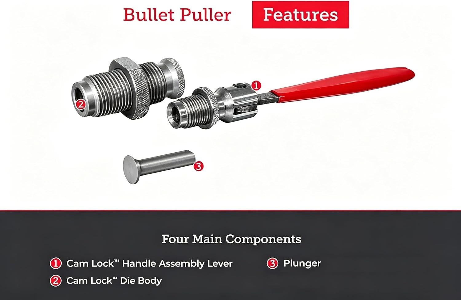 Efficient Reload Device - Hornady Cam Lock Puller 050095 for Multiple Calibers
