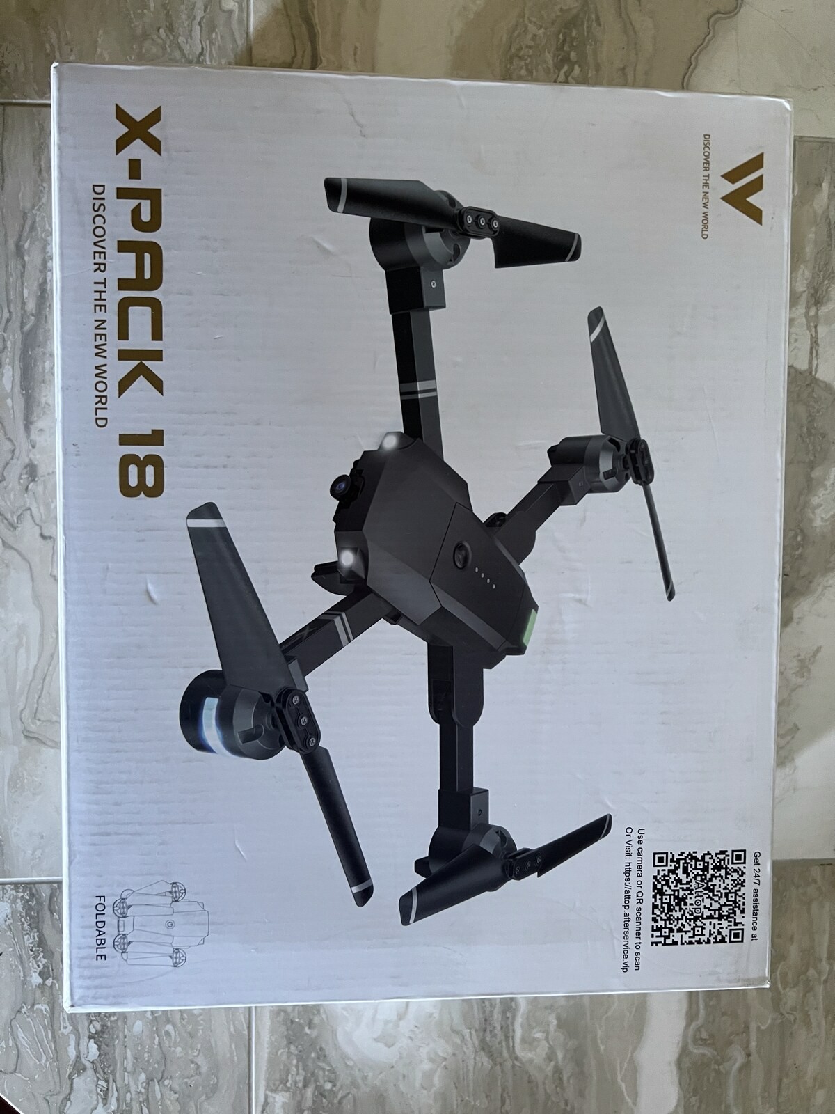 X-Pack 18 Foldable WiFi Camera Drone - Open Box, Complete, Original Packaging