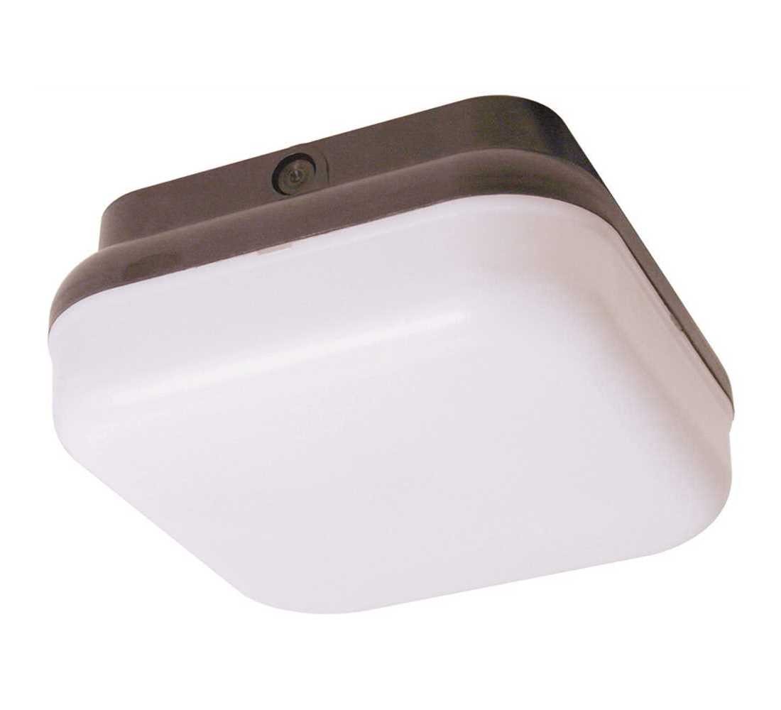 Medium 1-Light Black Integrated LED Bug Resistant Outdoor Ceiling Flush Mount Fi