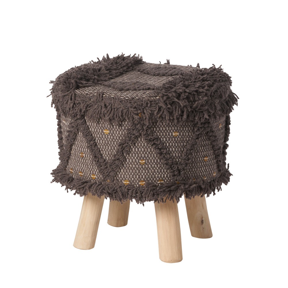 Footstool Wool and cotton perfectly woven Handcrafted design