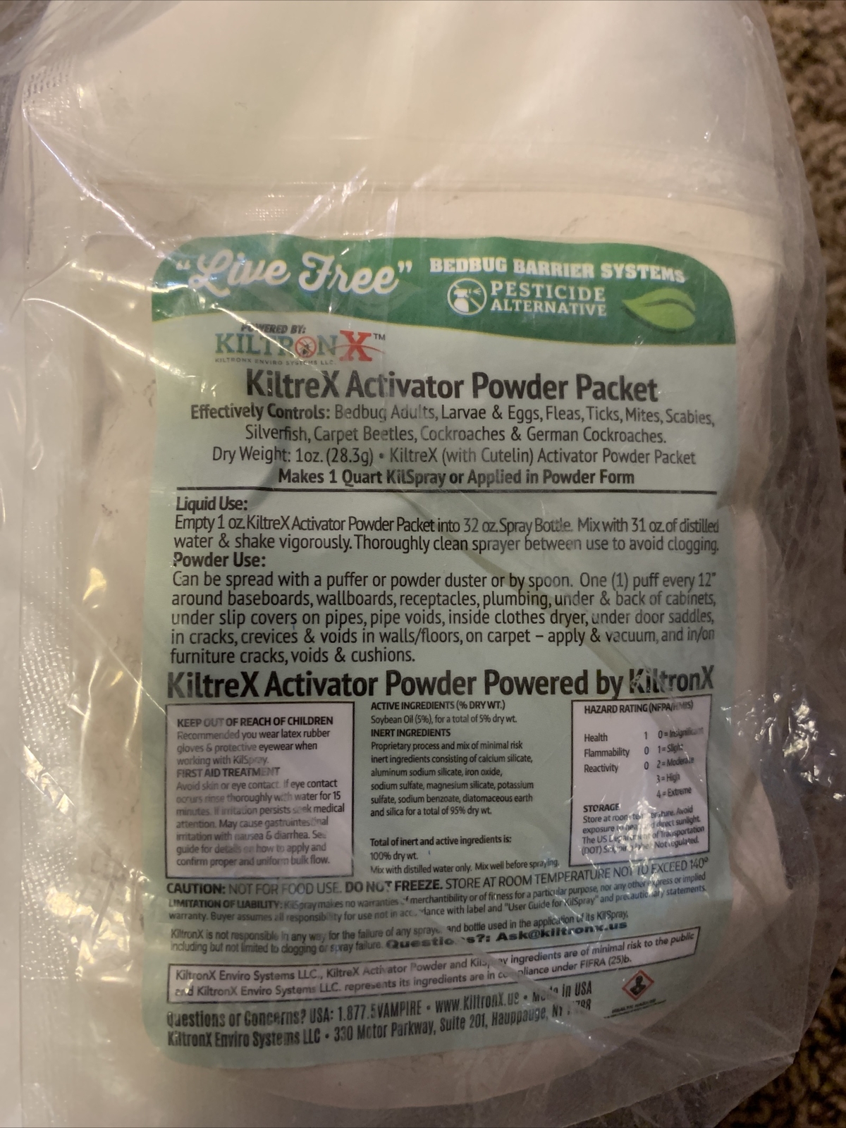 KiltronX Live Free Bedbug Control Box Spring Foundation Mattress Wrap Full