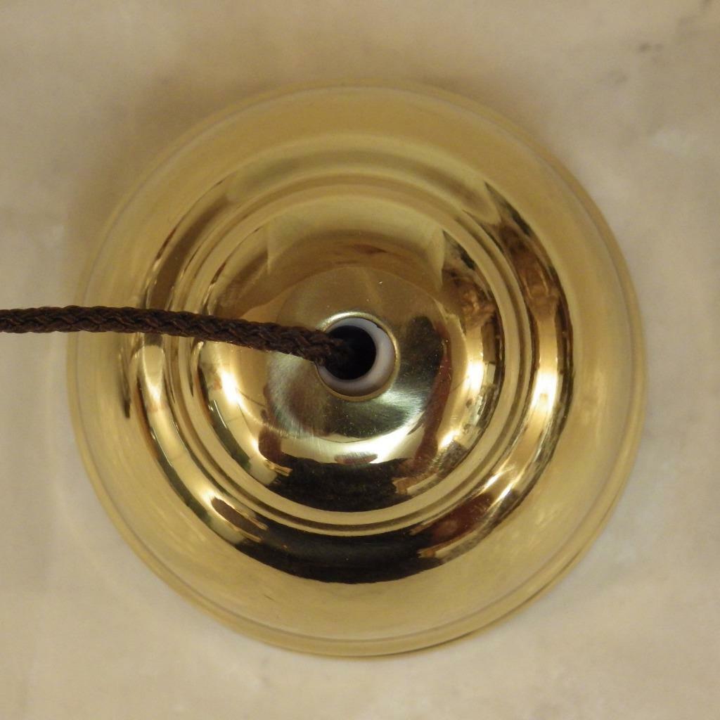 classic electric polished brass ceiling mounted brown pull cord light switch