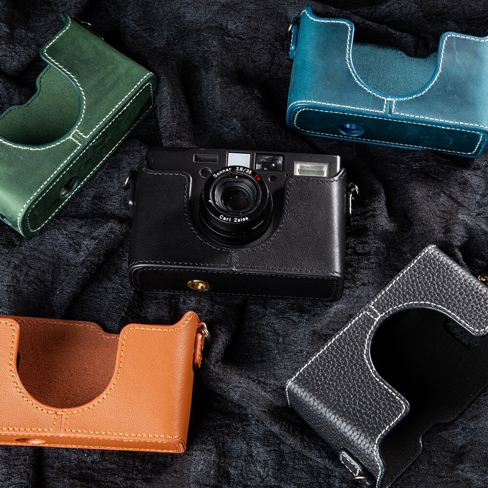 For Contax T3 Camera Collocation Genuine Leather Half Camera Case Bag Cover