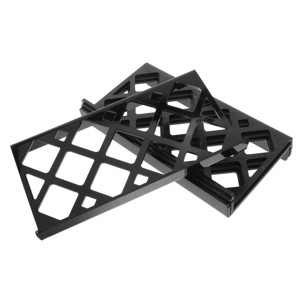 4Pcs Stackable Black Acrylic Card Display Riser for Trade Show and Conventions