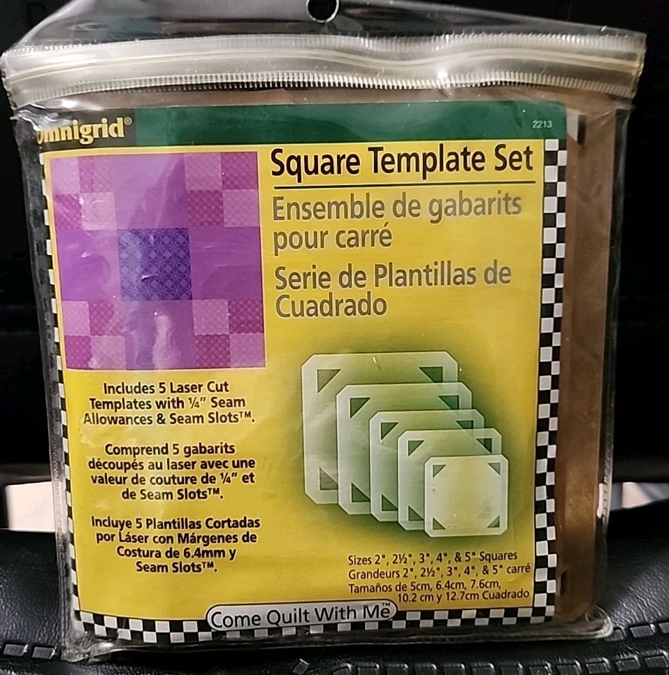 Omnigrid Template 5 Pc Sets Squares & Circles Squares 2"-5" Circles 1"-5" NOS