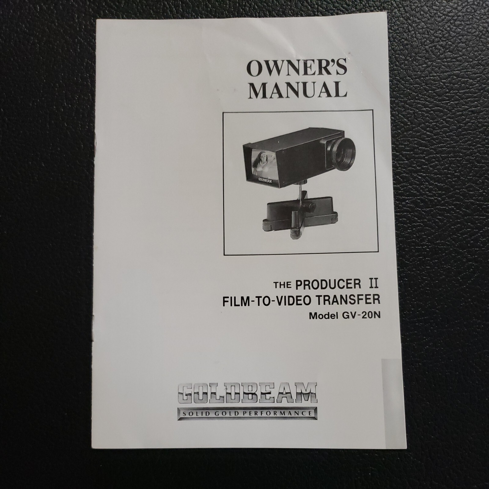 Goldbeam producer 2 film to video transfer gv20n-owner's manual booklet