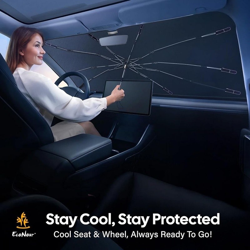 Windshield Sunshade Umbrella UV Blocker Foldable Car Accessory Auto Heat Shield