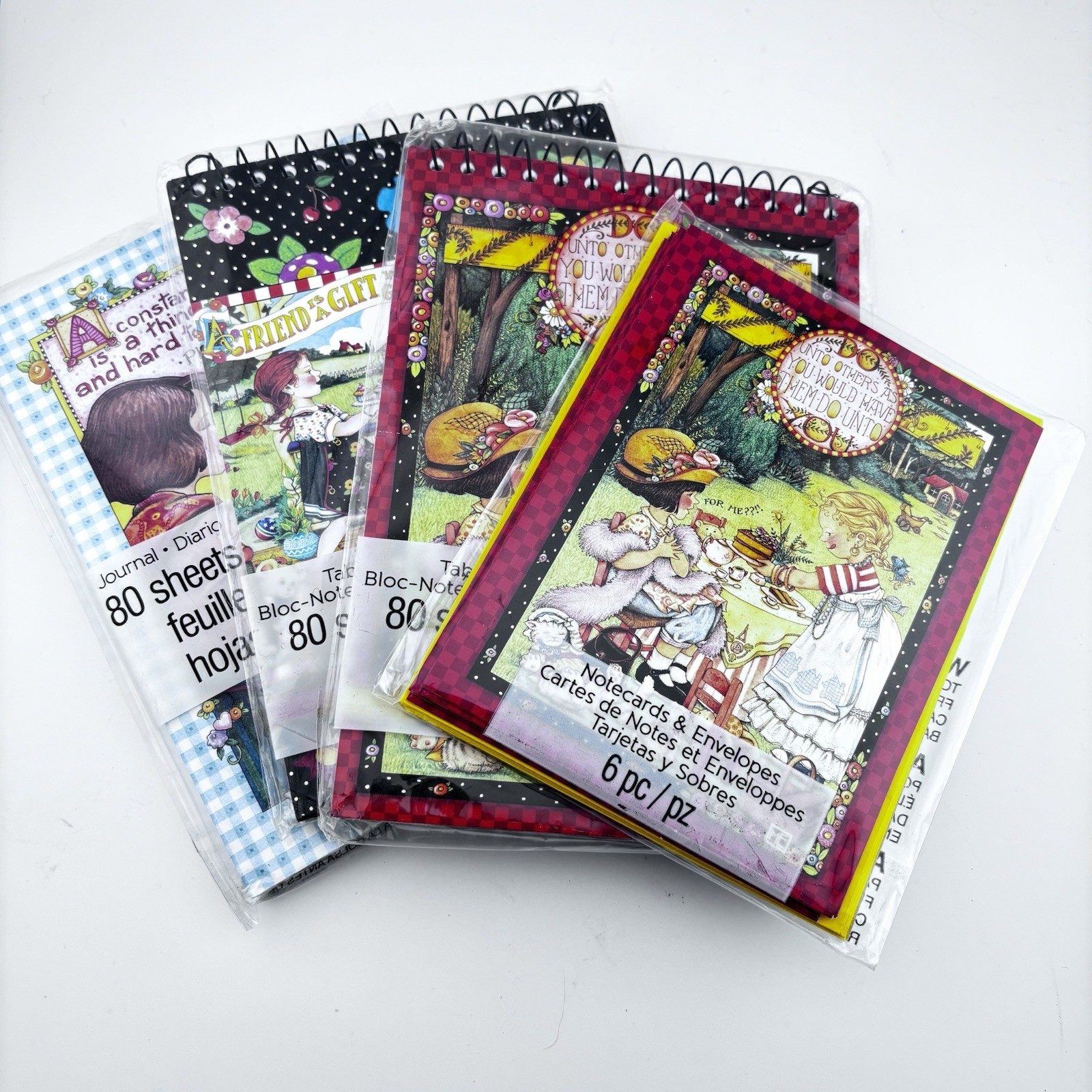 Lot Of 4 Mary Engelbreit Notepad Journal Notecard New In Package
