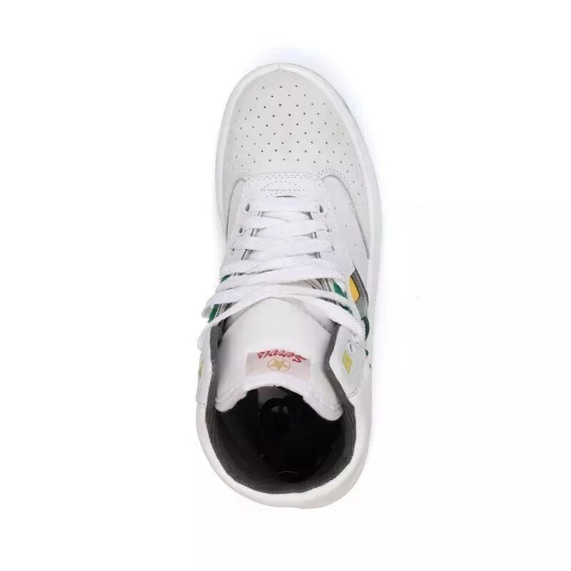 Servis Cheetah High Top Trainers White Yellow Green Shoes Afghani Tali Style OG