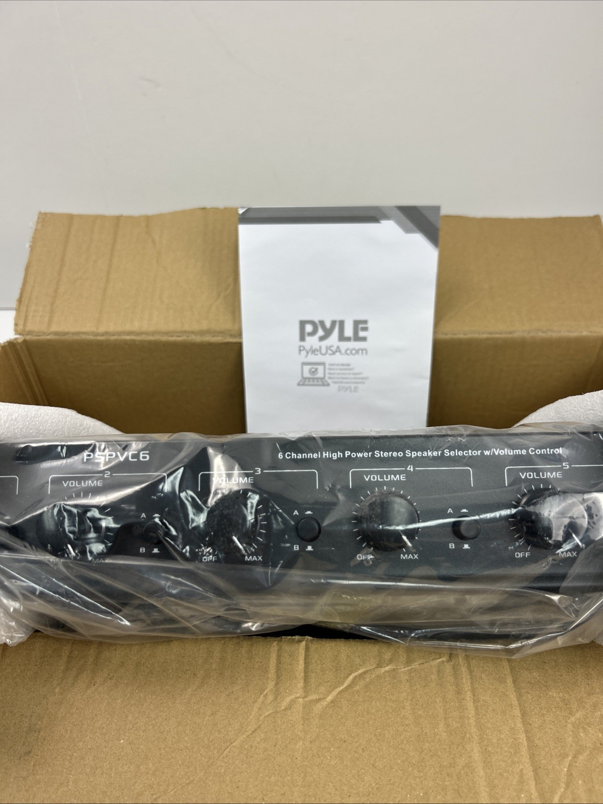 Pyle USA 6-Channel Speaker Selector Switch, Multi-Zone Control