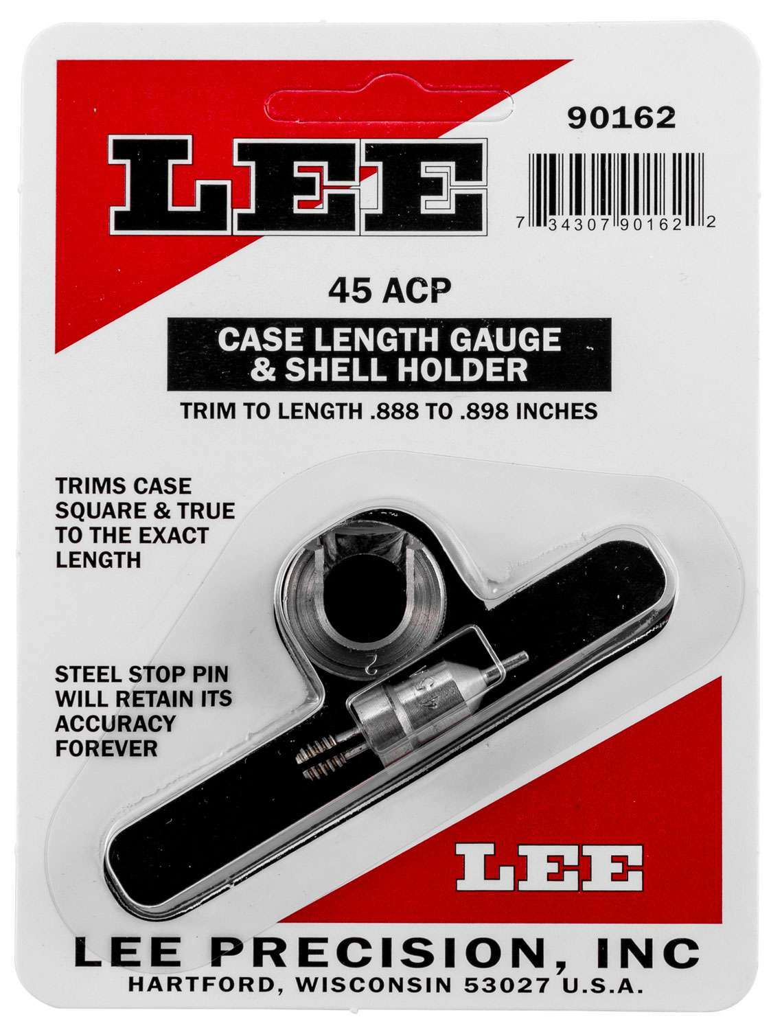 Lee 90162 Case Length Gauge & Shell Holder 45 Auto #90162 FAST SAME DAY SHIPPING