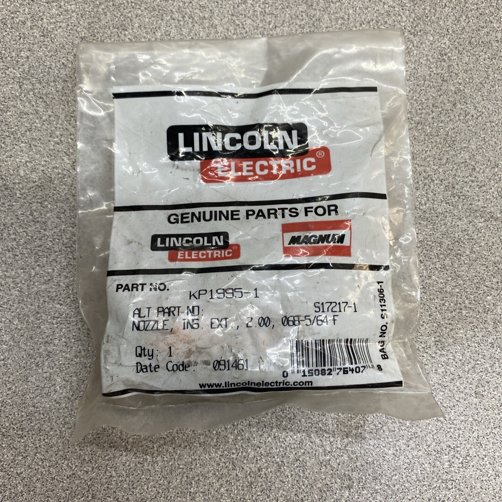 Lincoln Electric KP1995-1 Nozzle Insulated Guide 2" (51mm) .068-5/64"