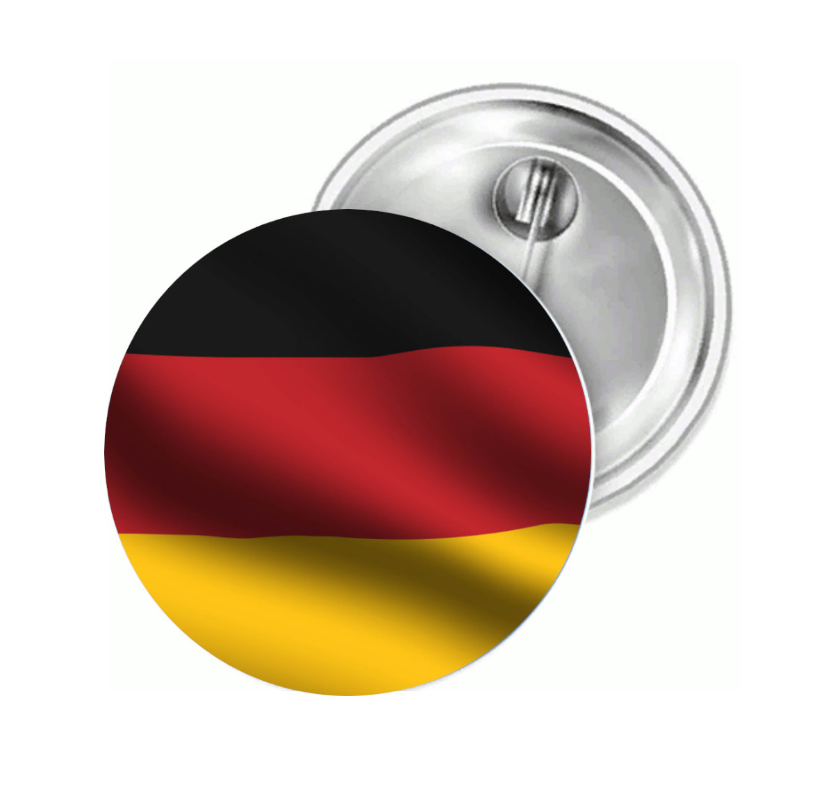 Black Red Gold Flag Button Badge Sticker Car Magnet Patch