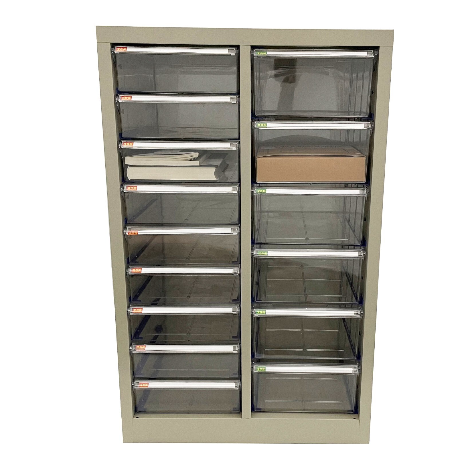 15 Drawers Vertical File Cabinet Office Storage Organizer Medium+Large Drawer