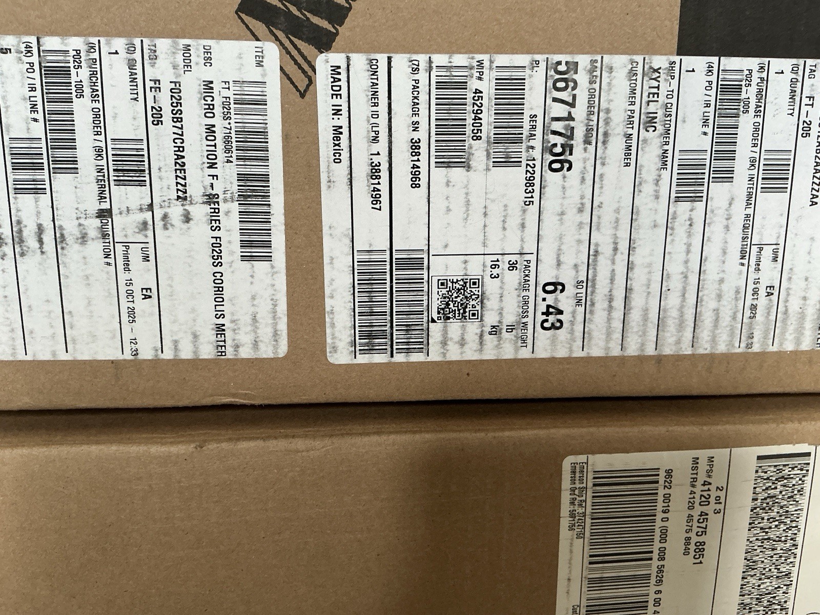 NEW MICRO MOTION F025SB77CRA2EZZZZ CORIOLIS METER WITH 1600 TRANSMITTER
