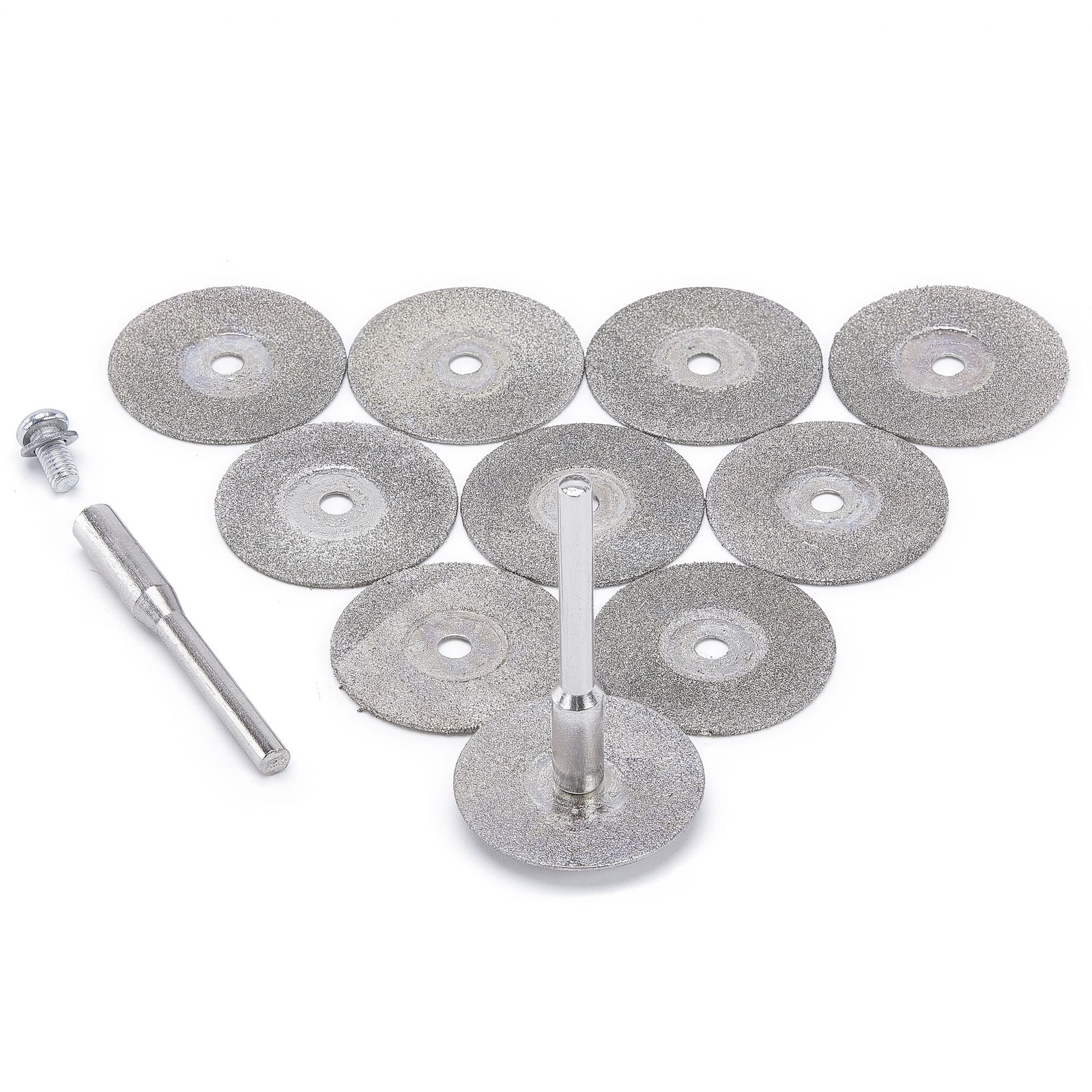 10Pcs Diamond Cutting Discs Cut-off Wheel 1/8" Shank Rotary Blade for Glass tile