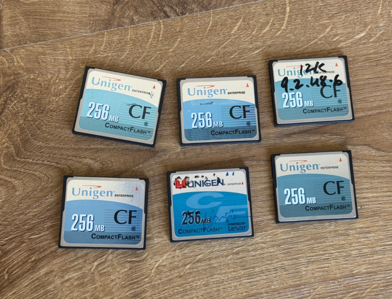 Lot of 6 - 256MB CF Compact Flash Memory Card Tested Works