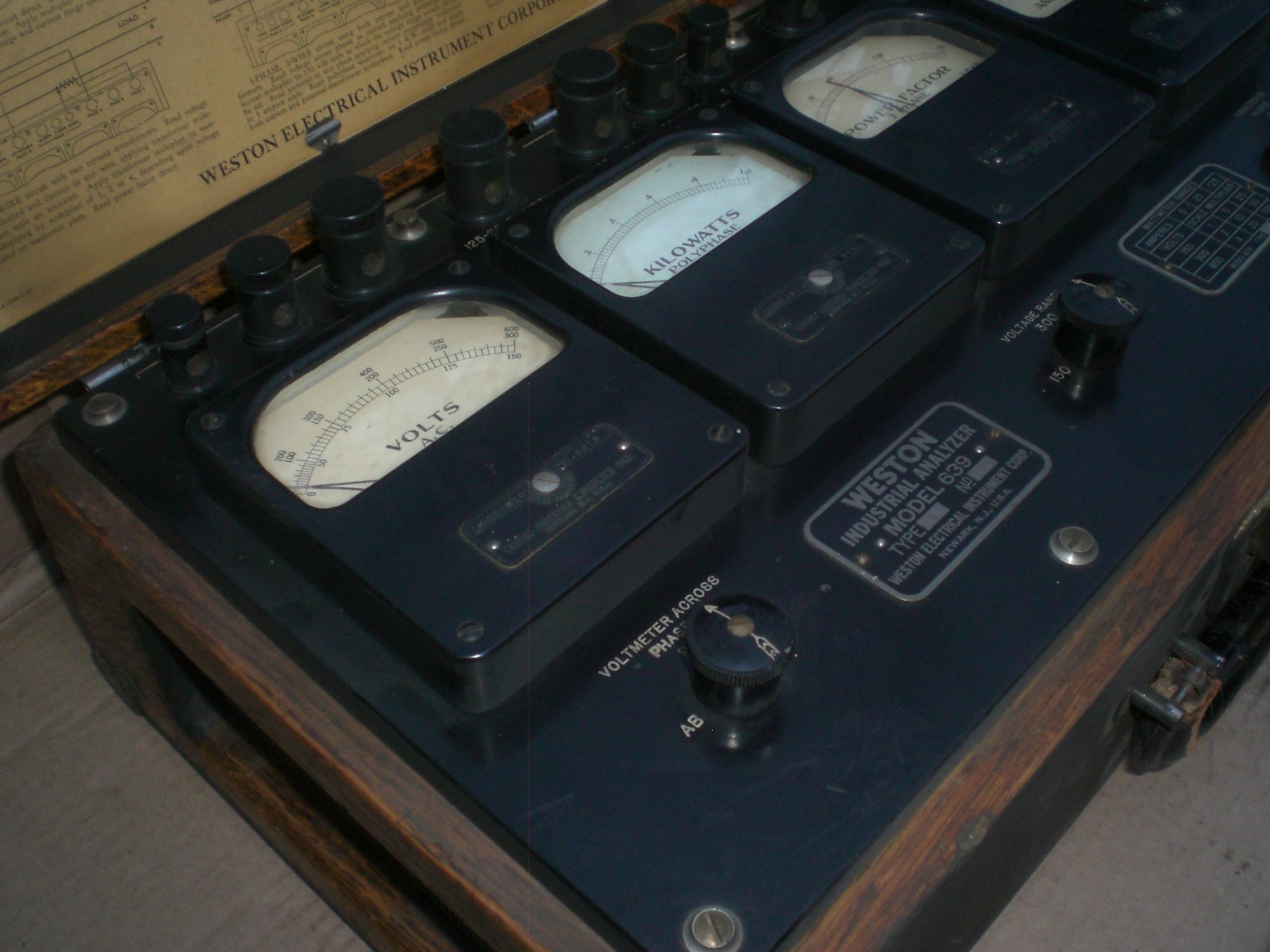 Antique Vintage Weston Industrial Analyzer Model 639