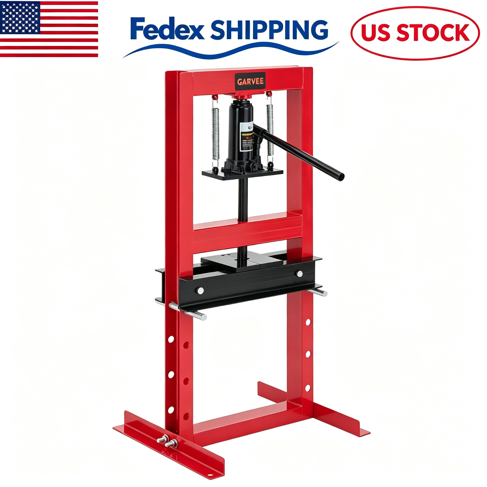 6 Ton Hydraulic Press, H-Frame Hydraulic Shop Press Adjustable Benchtop Floor
