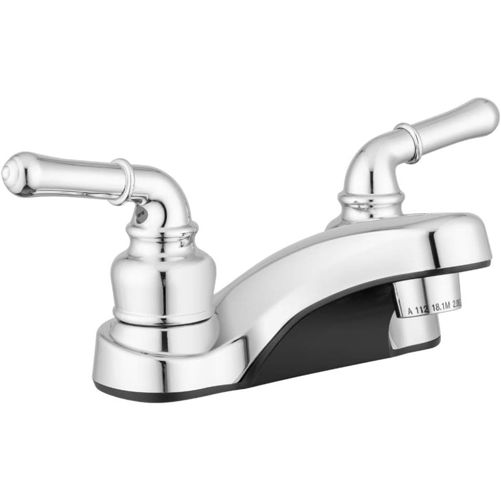 Lynden Bathroom Sink Faucet - Metallic Plating Over Lightweight ABS Plastic