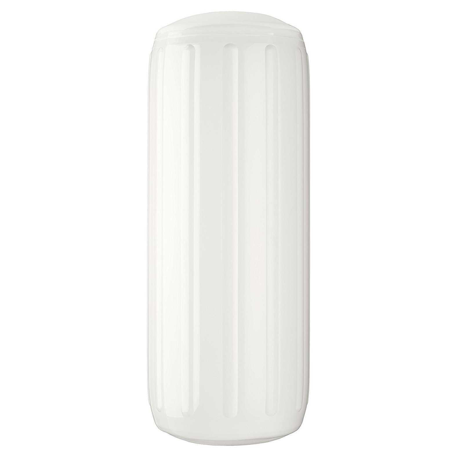Polyform HTM-2 White Marine Ribbed Fender 8.5" Diam x 20.5" Tall 20-953-038