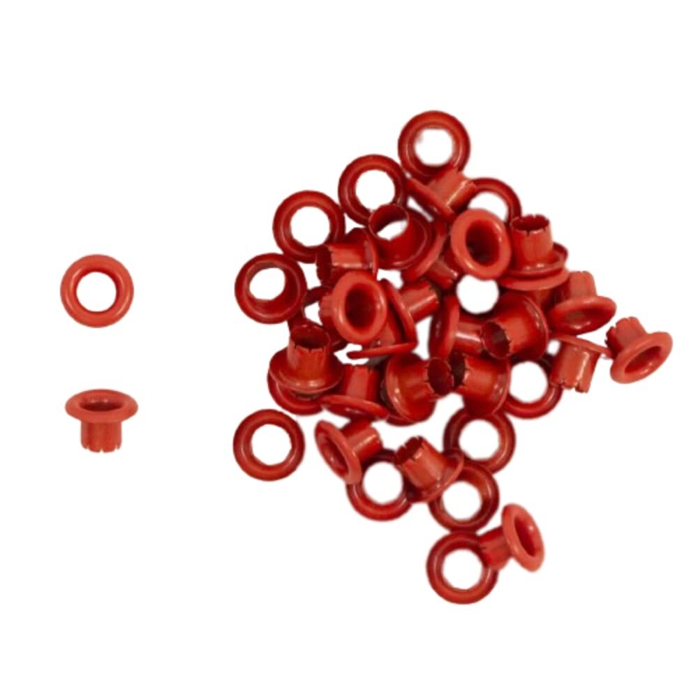 Basic Eyelets Red Pack of 40 5mm Inside 8mm Outside Diameter Card Making