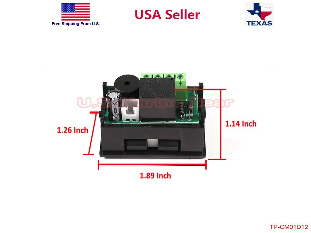 Digital LED Microcomputer Thermostat Controller Switch Temperature Sensor DC 12V