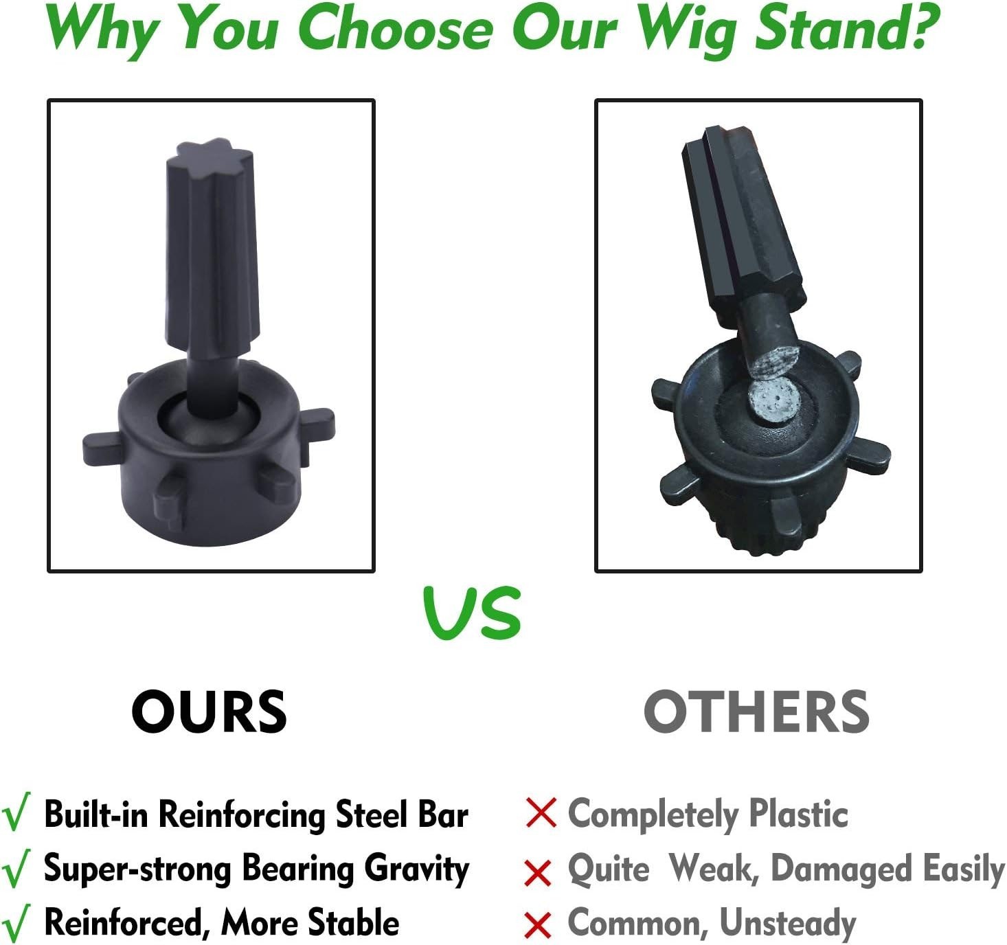 Ultimate Wig Styling Tripod (34.64-51.48in) - Includes Carry Bag & Clips