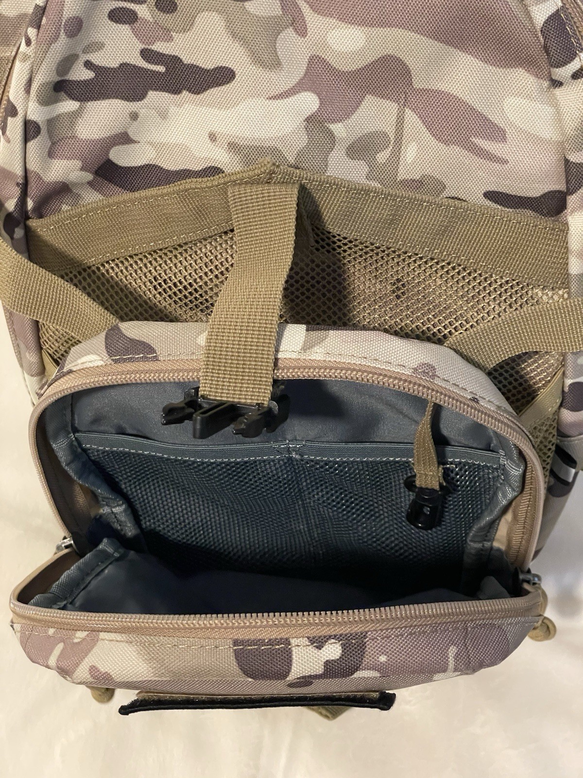 Tactical MOLLE Hydration Backpack with a camouflage pattern.No bladder.(sku#M1)